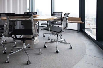 Office space meeting room desks fitout computer interior work real estate modern business collaboration teams