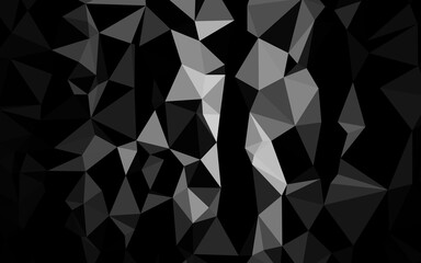 Dark Silver, Gray vector low poly cover.