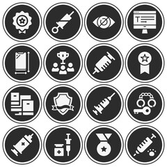 16 pack of immunity  filled web icons set