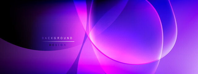 Vector abstract background - liquid bubble shapes on fluid gradient with shadows and light effects. Shiny design template for text