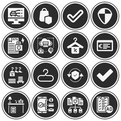 16 pack of insure  filled web icons set