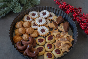 decorative home made German christmas cookies
