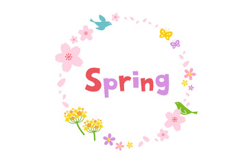 春のモチーフのフレーム