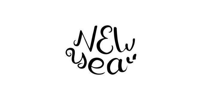New year calligraphy.