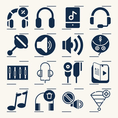 Simple set of righteous related filled icons.