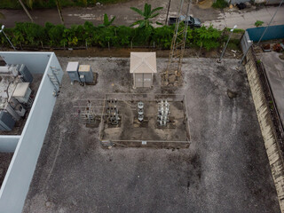 Aerial view of electric plant