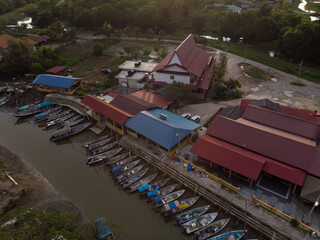 Fototapeta na wymiar Aerial view of Crystal Bay, Malacca