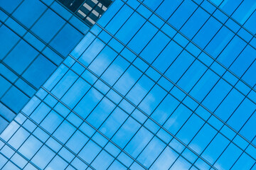 Modern architecture tone close Up in blue tone.