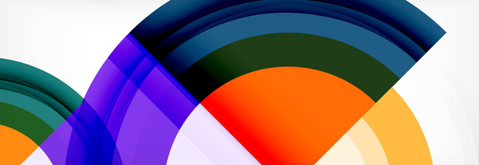 Obraz premium Round shapes, triangles and circles. Modern abstract background