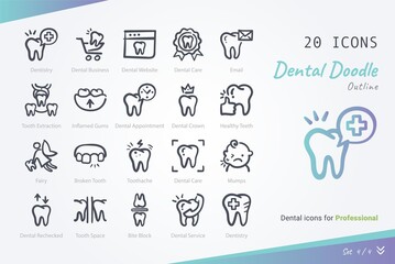 Dental Doodle Outline V.4/4