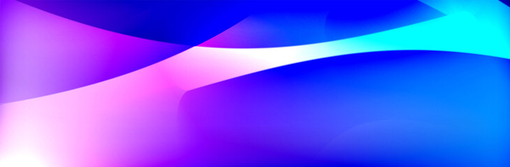 Fluid gradient neon color waves, vector abstract background