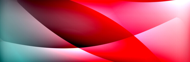 Fluid gradient neon color waves, vector abstract background