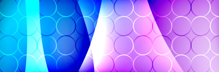 Fluid gradient neon color waves, vector abstract background