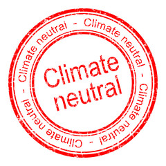 Climate neutral rubber stamp - illustration