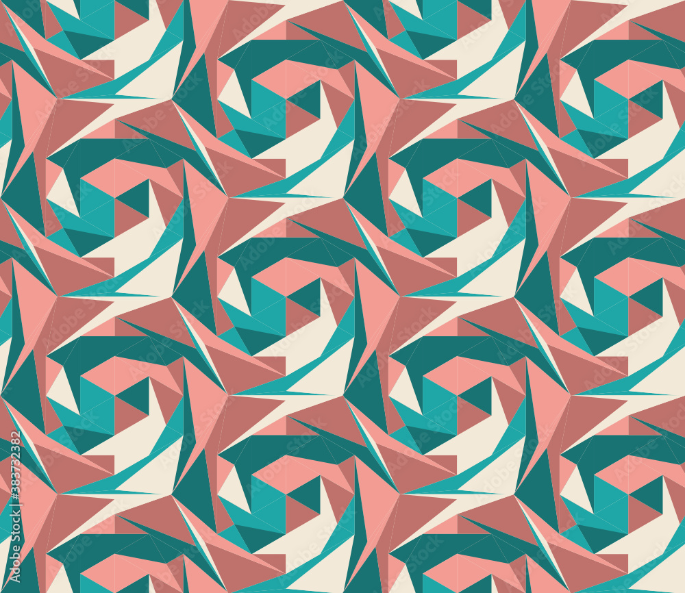 Poster seamless abstract pattern with the image of geometric shapes and lines. abstract vector design for w