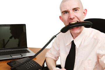 Telephone and man