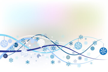 Christmas snowflakes waves greetings card image vector background