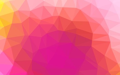 Light Pink, Yellow vector low poly texture.