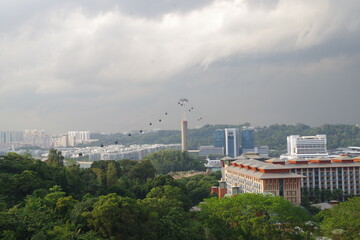 Fototapeta na wymiar シンガポール　セントーサ島　マーライオンタワーからの景色