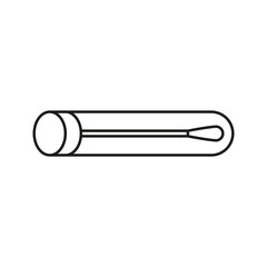 The tube for sampling of biological material. Medicine. Test. Simple linear vector illustration.