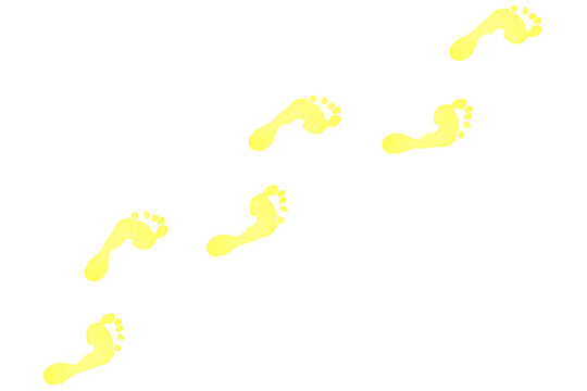 Six Yellow Footprints