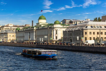 Obraz premium Embankment of the Fontanka river in Saint-Petersburg.