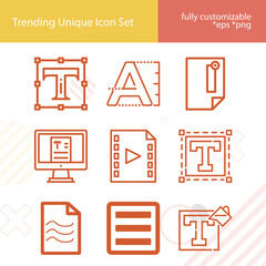 Simple set of foreword related lineal icons.
