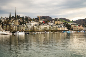 Obraz premium Lucerne is a city in central Switzerland, in the German-speaking portion of the country