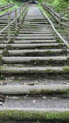 木でできた階段