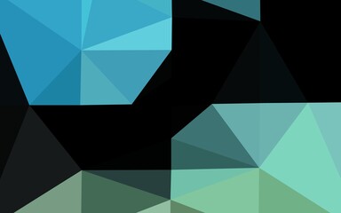 Light BLUE vector triangle mosaic cover.