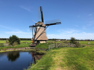 Naklejka premium Windmill around Nijemirdum