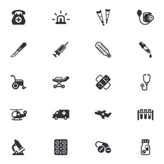 Medical supplies & equipment icons