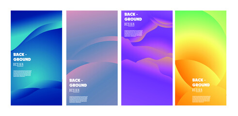Colorful abstract fluid geometric gradient background Premium Vector
