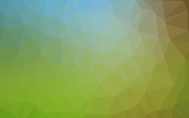 Obraz premium Light Blue, Green vector polygon abstract backdrop.