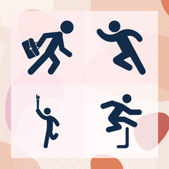 Simple set of end run related filled icons