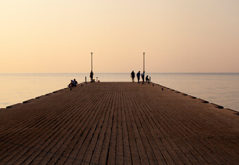 Fototapeta na wymiar Sea Pier in the early morning