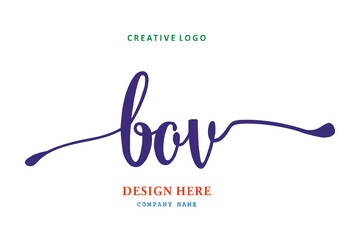 pharmacy logo composition of the letter BOV is simple, easy to understand and authoritative