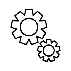 Process icon on white background. Process symbol in black for your web site design
