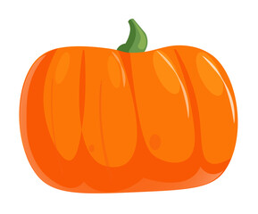 Isolated vector pumpkin logotype for autumn harvest festival illustration on white background