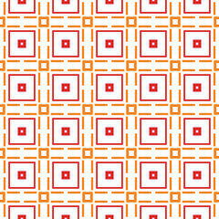 Vector seamless pattern texture background with geometric shapes, colored in red, orange, white colors.