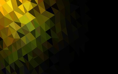 Obraz premium Dark Green vector polygon abstract background.