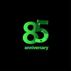 85 Years Anniversary Celebration Vector Template Design Illustration