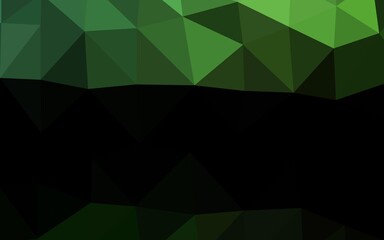 Obraz premium Dark Green vector polygon abstract background.