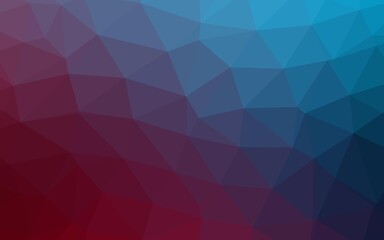 Obraz premium Dark Blue, Red vector blurry triangle pattern.