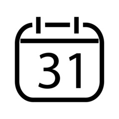 Calendar vector icon on white background