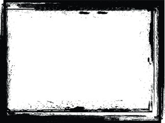 Vector Frames. rectangles for image. distress texture . Grunge Black borders isolated on the background . Dirt effect . geometric shapes for your design