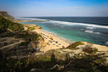 A wide angle shot at Pandawa Beach, Bali