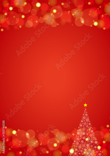 クリスマスツリー キラキライルミネーション背景 赤 Wall Mural Hoshisei クリスマスツリー キラキライルミネーション背景 赤 Wall Mural Hoshisei