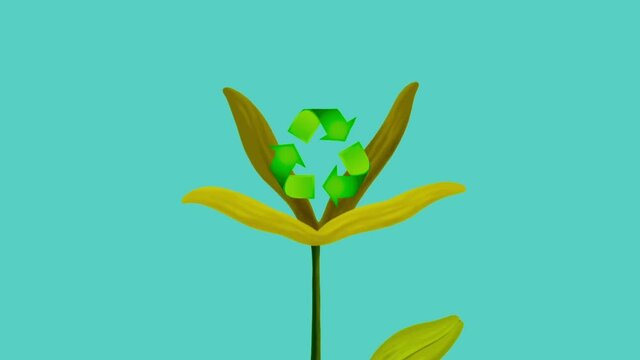 animation save the Planet world environment day ecology friendly, energy saving, ecology Nature, pollution, recycling & clean energy with recycle logo