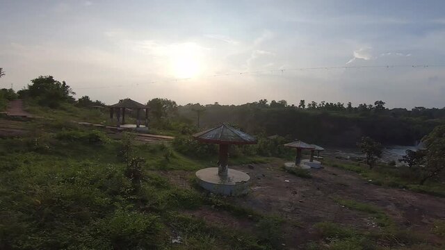 Picnic spot remains empty during the covid-19 pandemic crisis at Bhatinda falls at Dhanbad in Jharkhand, India on 02 October 2020.
